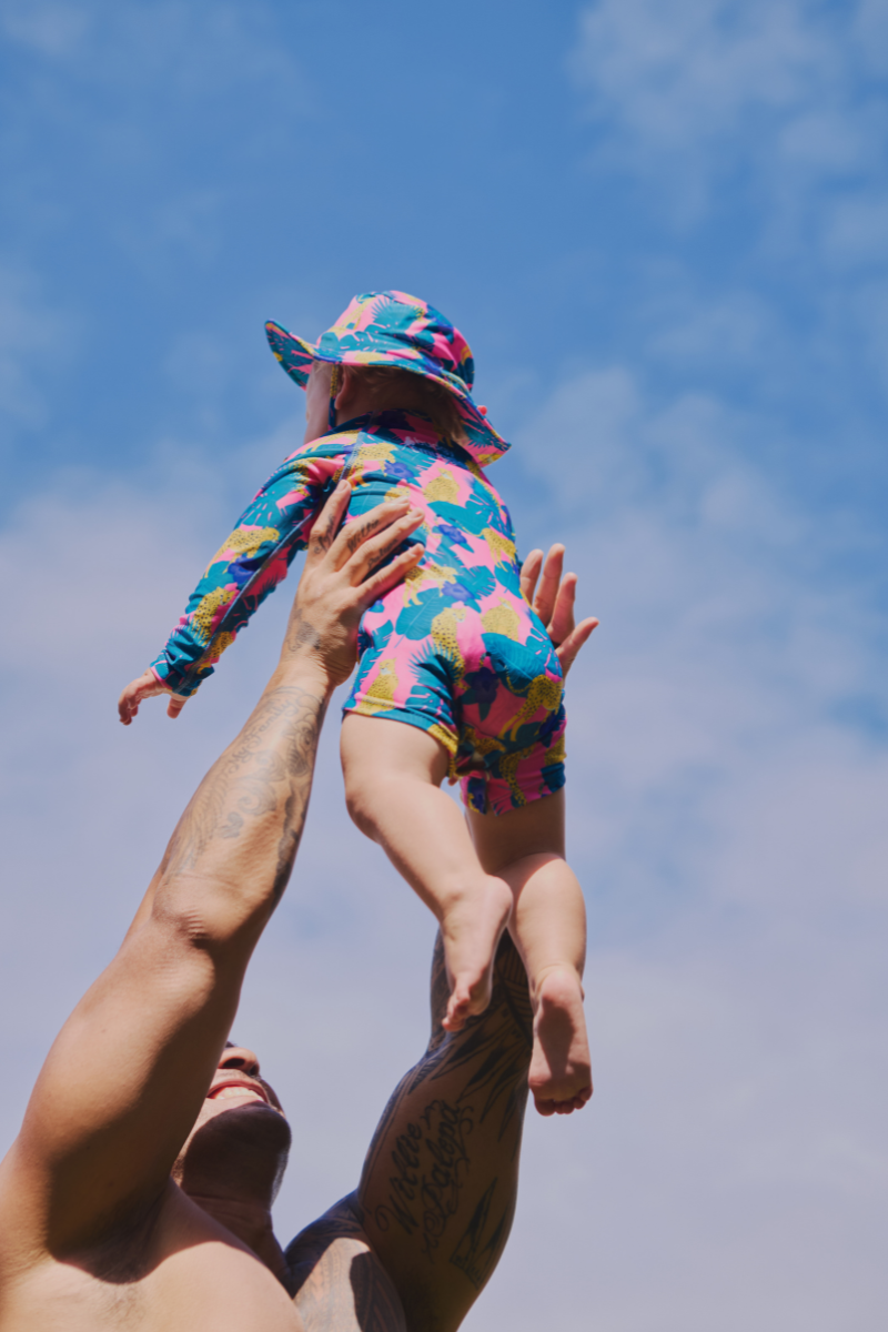 Kids Onesie Swim Bundle in Cheeky Cheetahs UPF 50+