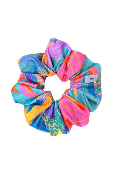 Scrunchie in Techno Parrots