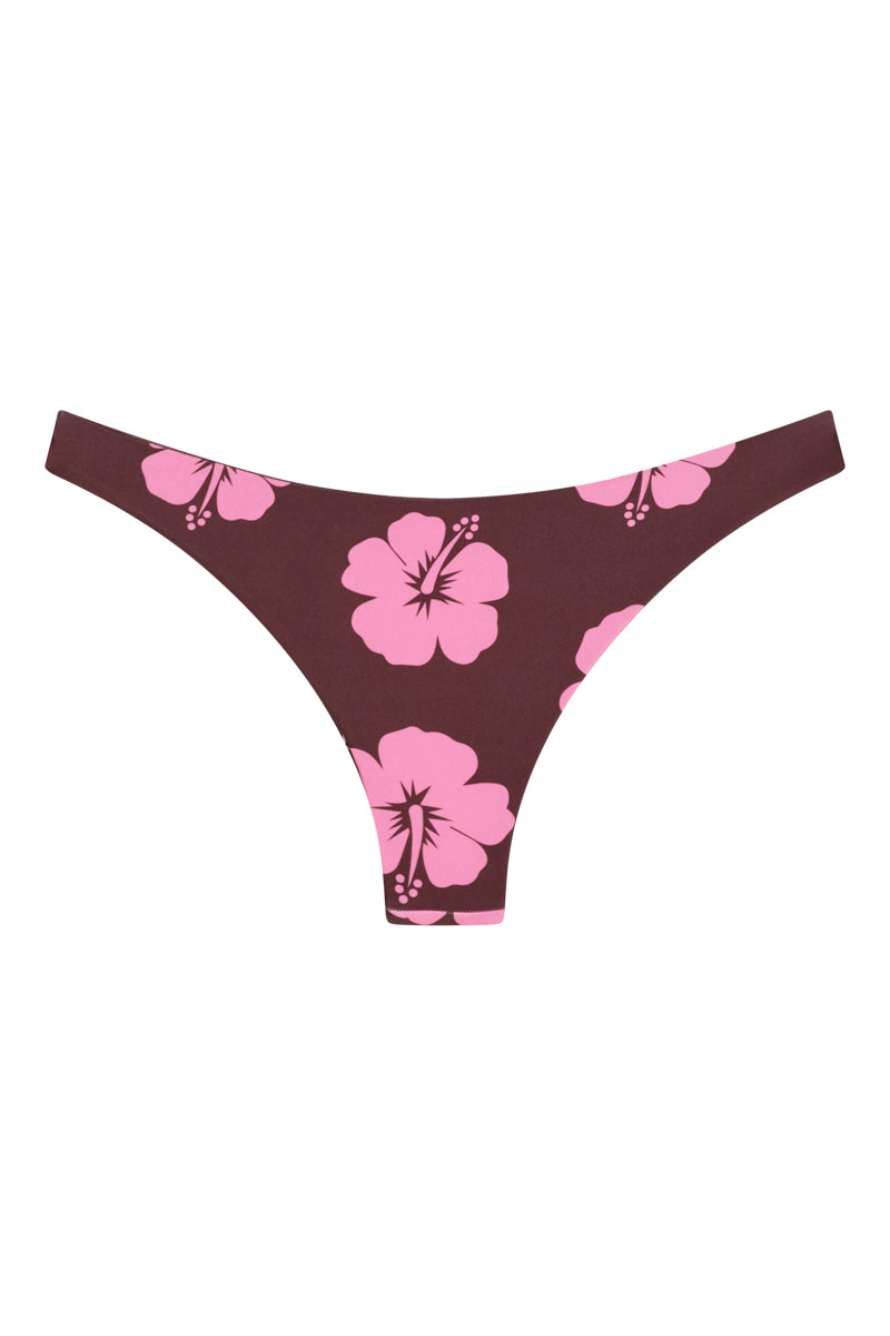 Bronte Bottoms in Brown and Pink Hibiscus