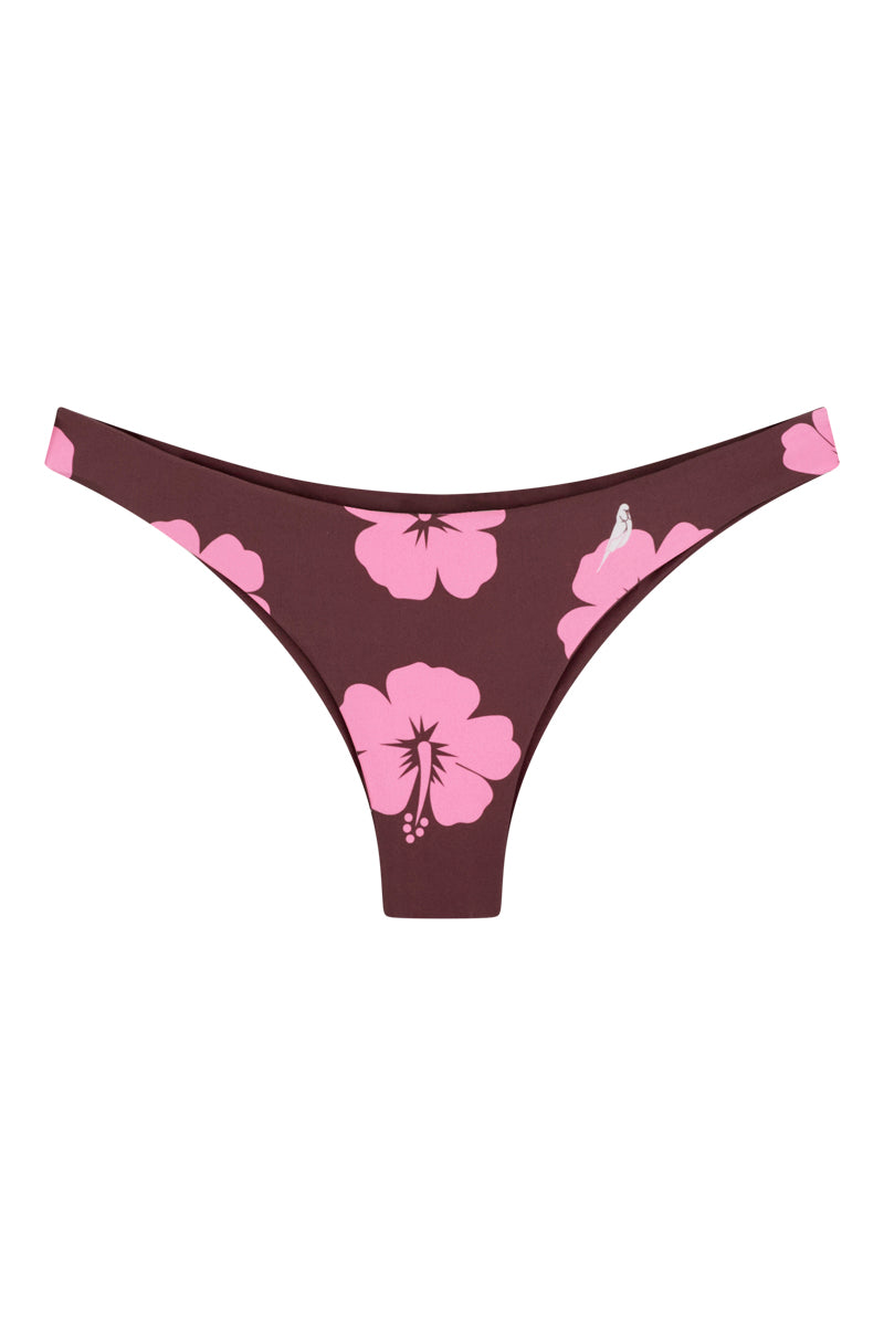 Bronte Bottoms in Brown and Pink Hibiscus