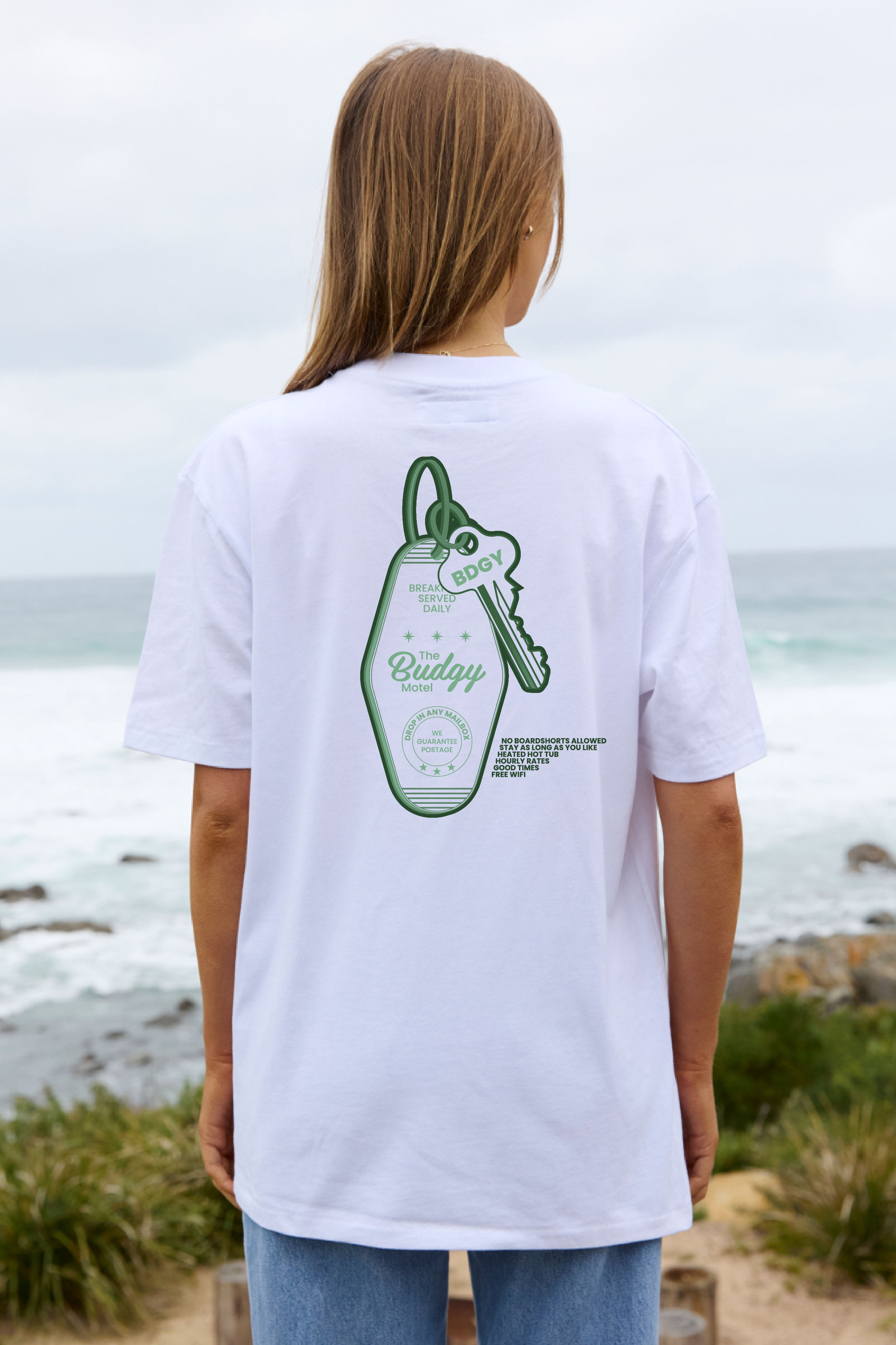 White Tee with Motel Key