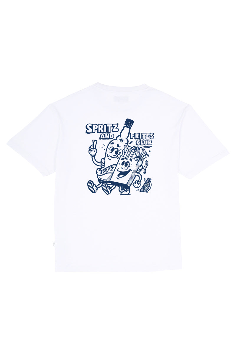 White Tee with Sprites and Frites