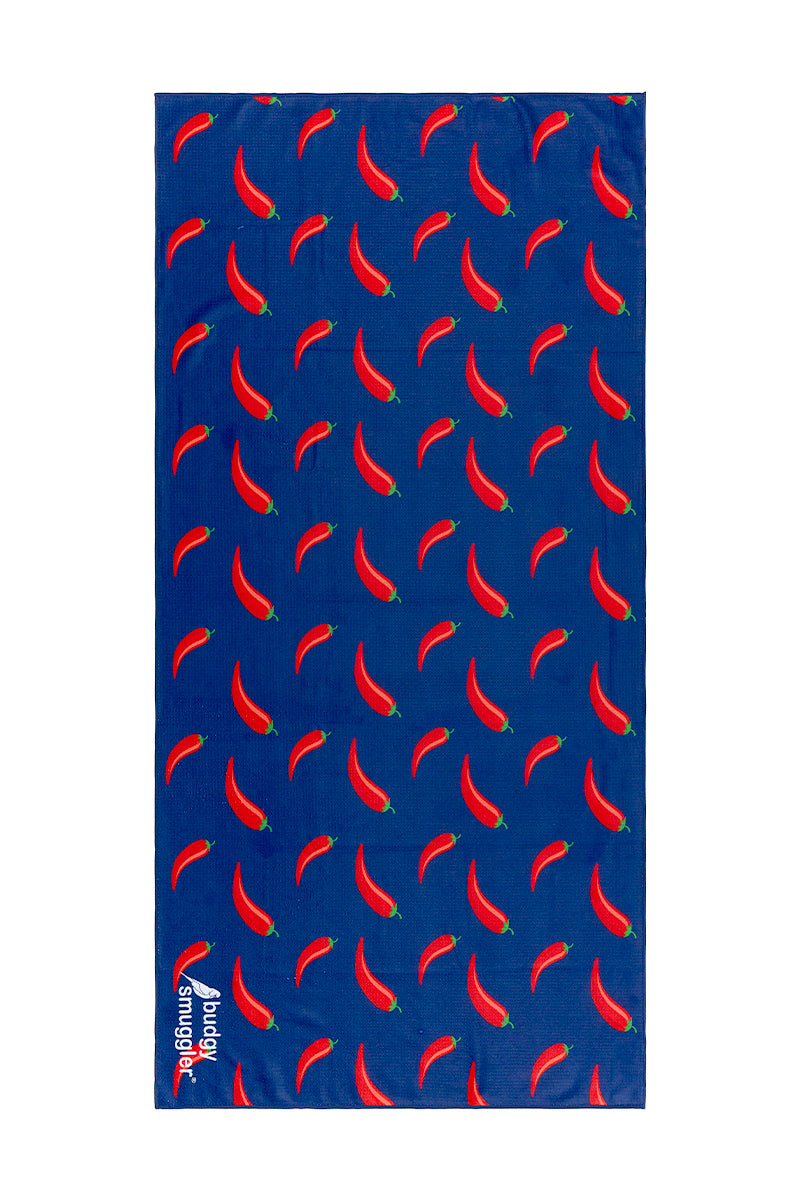 Double Sided Towel in Chilli Willies | Small Logo