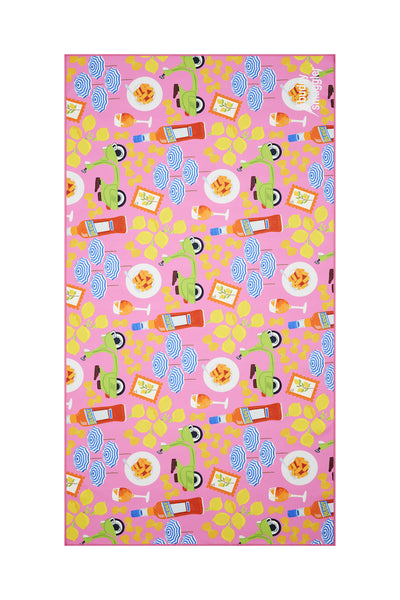 Double Sided Towel in Pink Amafi