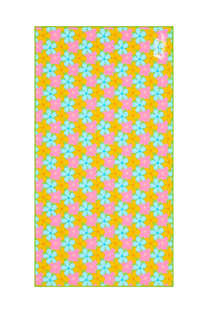 Double Sided Towel in Fluro Flowers