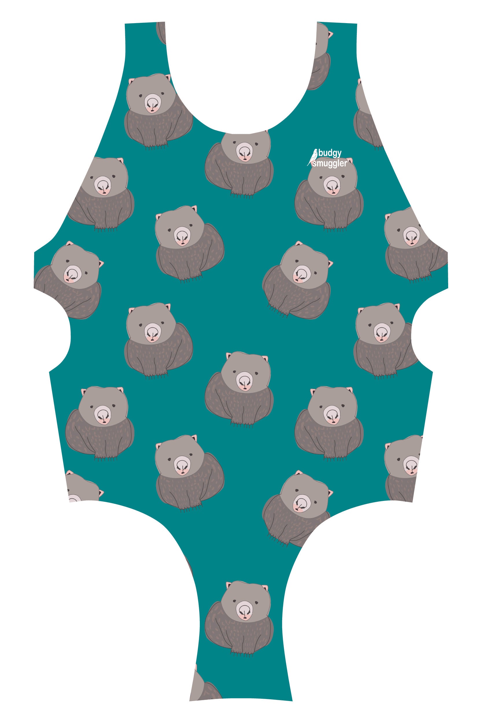 Thick Strap in  Bondi Wombats Teal | Made to Order