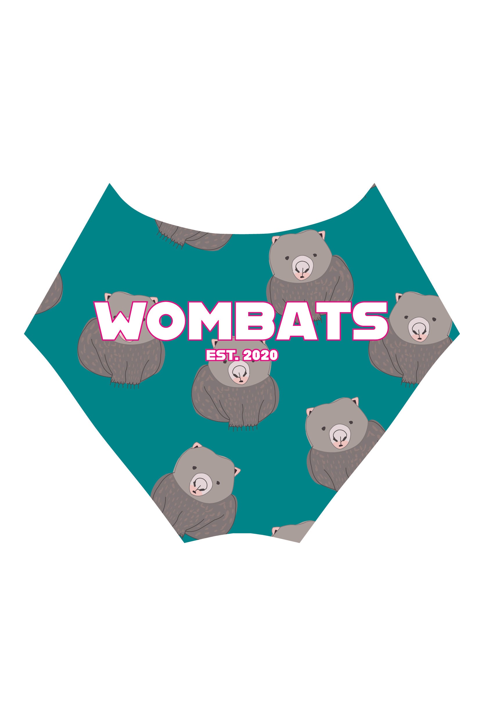 Thick Strap in  Bondi Wombats Teal | Made to Order