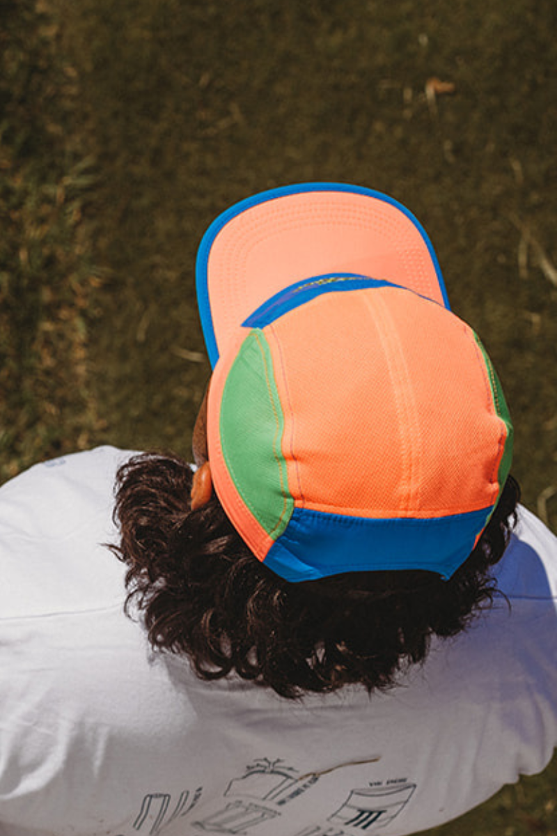 Running Cap in Pink, Orange and Blue