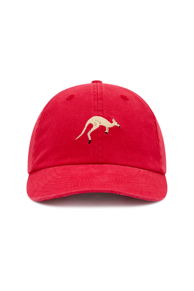 Dad Cap in Red Kangaroo