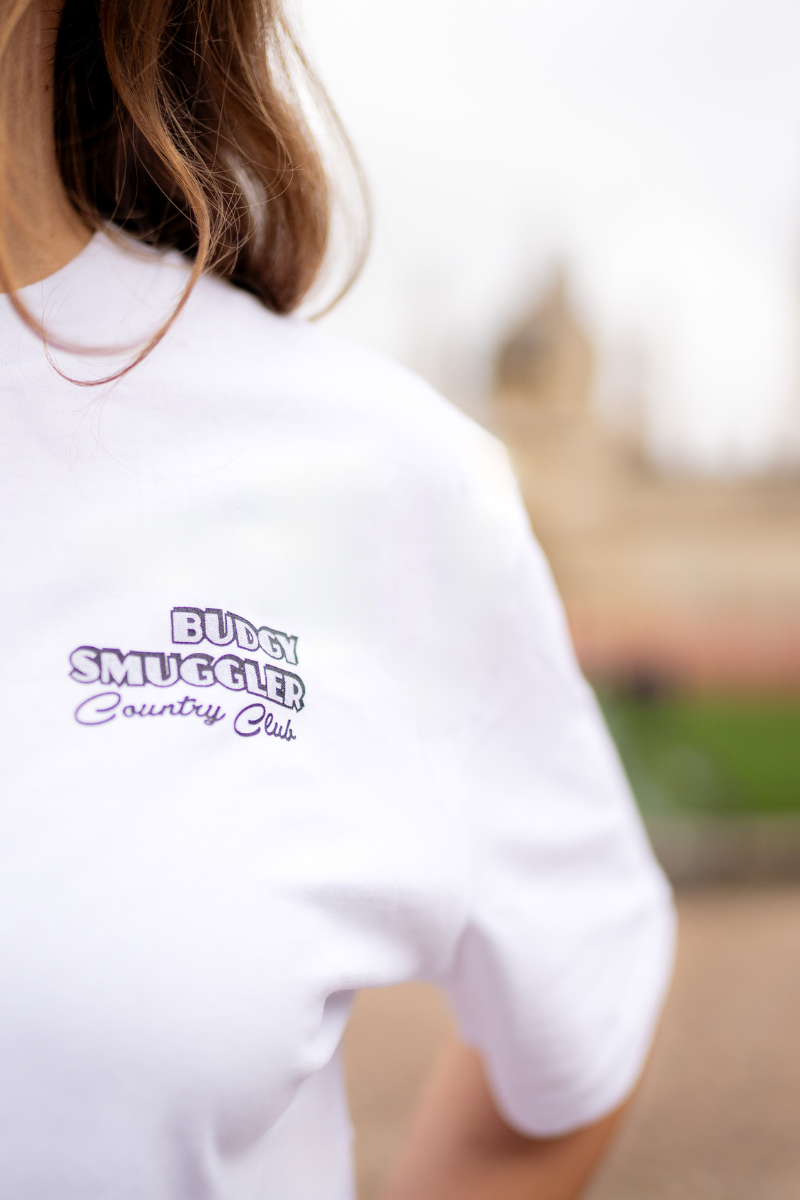 Lightweight White Tee with the 19th Hole