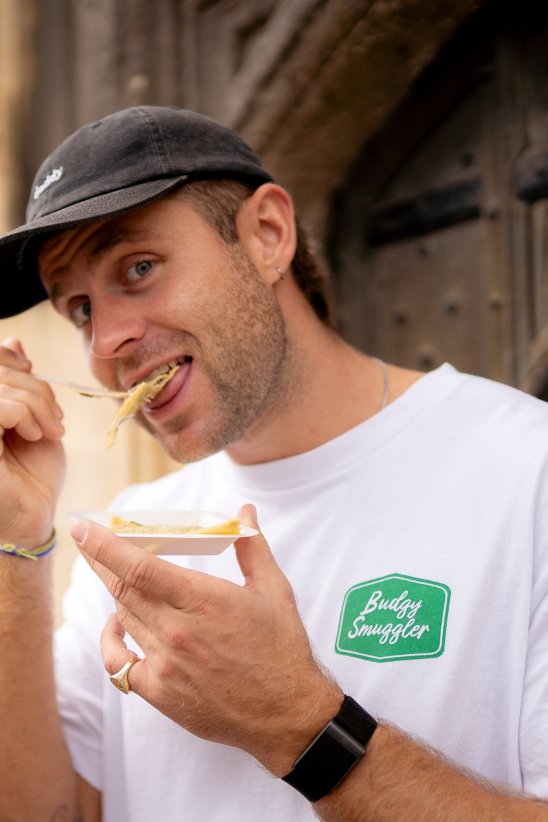 White Tee with Pasta Shop