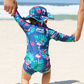 Kids Swim Hat in Flamingos UPF 50+