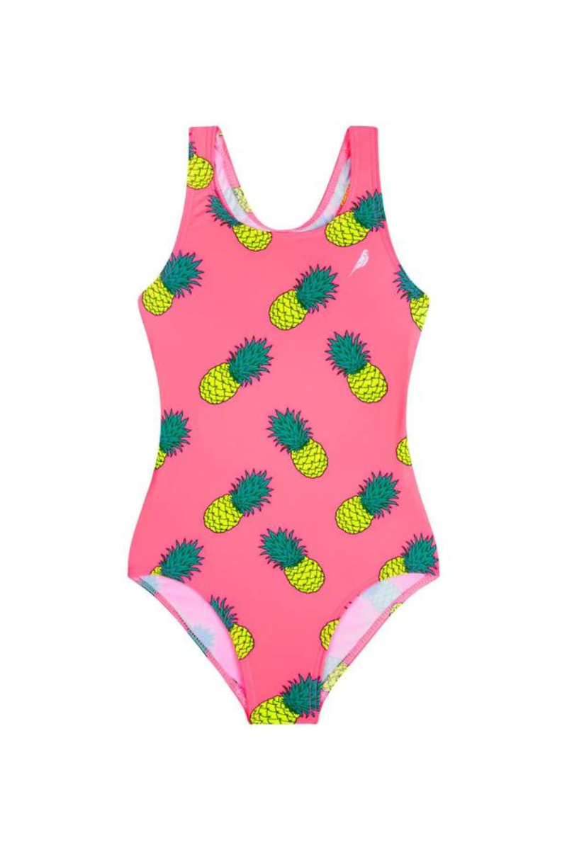 Girls One Piece in Pink Pineapples