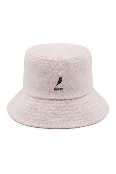Bucket Hat in Cream Terry Towelling