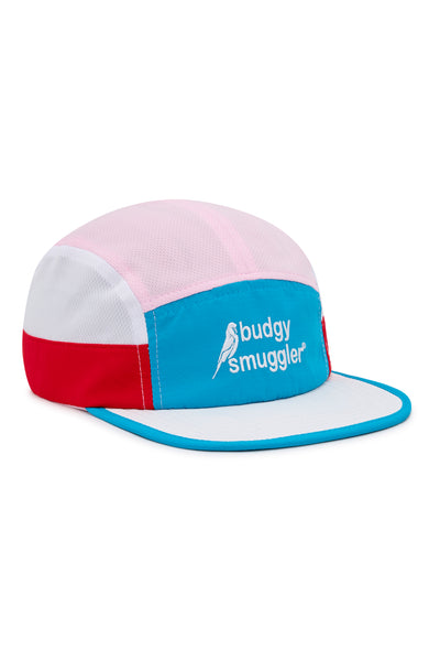 Running Cap in Red White Pink and Blue