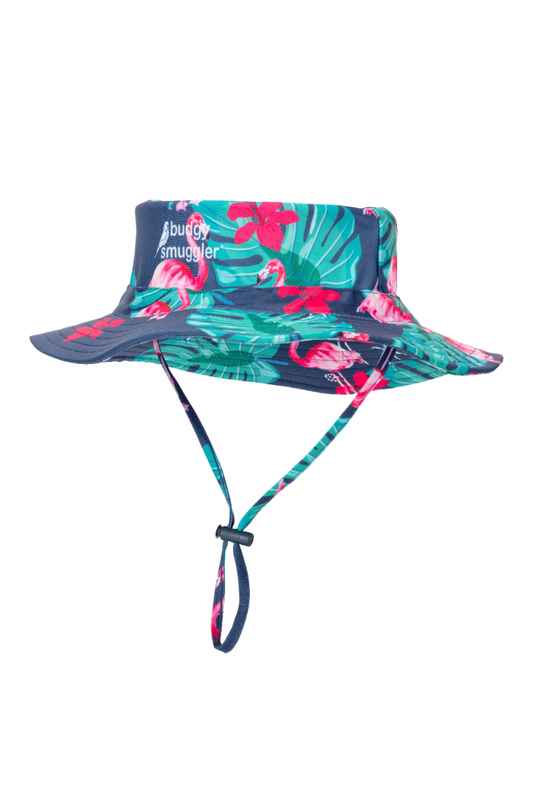 Kids Swim Hat in Flamingos UPF 50+