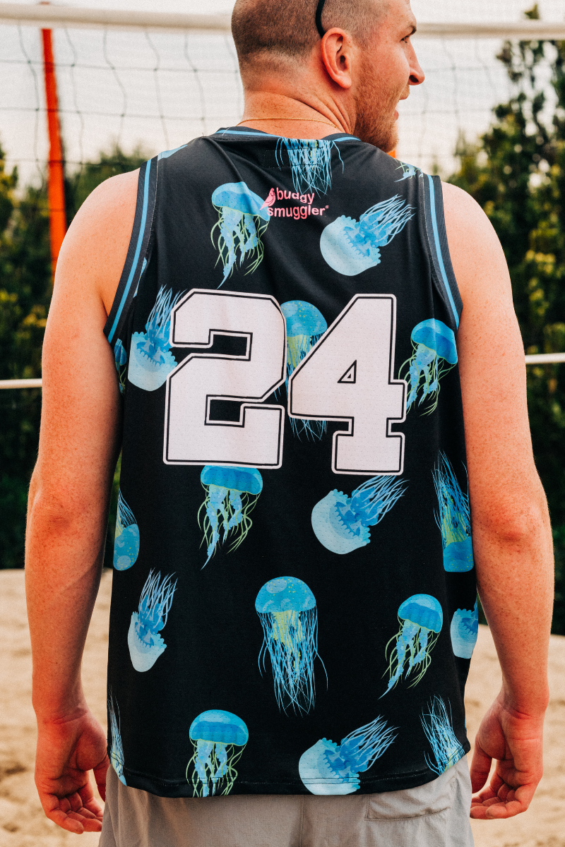 Basketball Singlet in Box Jellyfish