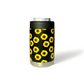 Premium Insulated Can Cooler in Black Sunflowers