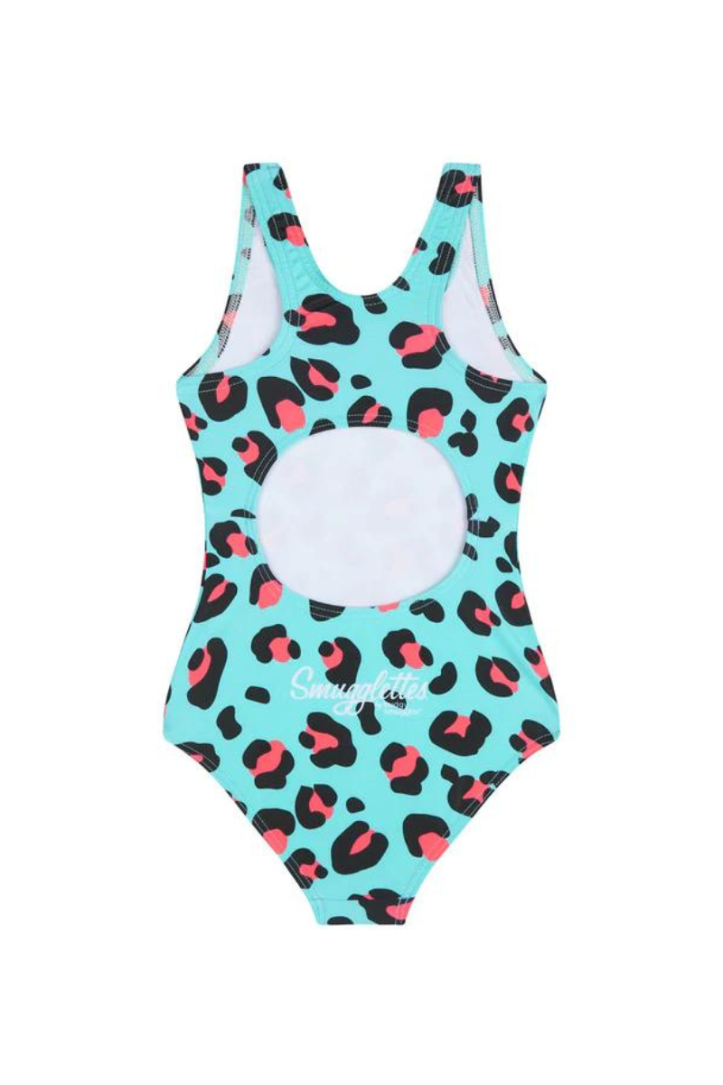 Girls One Piece in Neon Jungle Teal