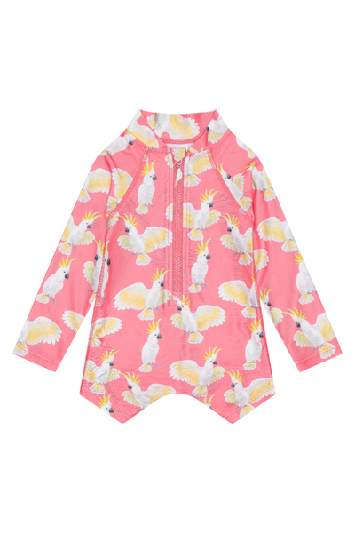 Long Sleeve Kids Onesie in Cockies UPF 50+