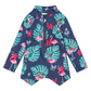 Long Sleeve Kids Onesie in Flamingos UPF 50+