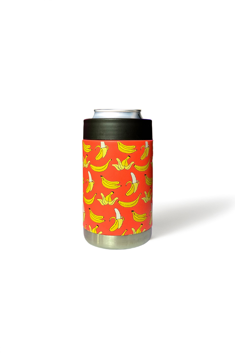 Premium Insulated Can Cooler in Cool Bananas