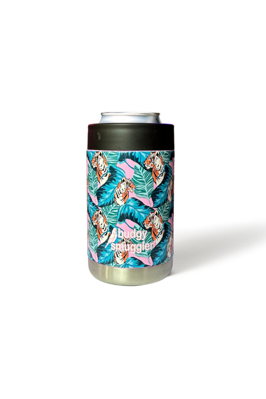 Premium Insulated Can Cooler in Pink Tigers