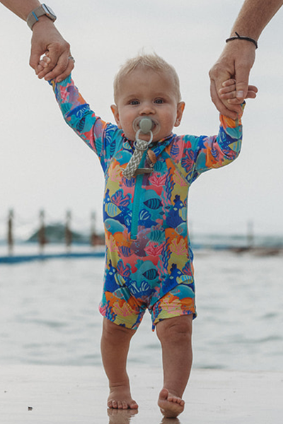 Kids Onesie Swim Bundle in Reef-reshing  UPF 50+