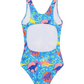 Girls One Piece in Blue Dinosaur