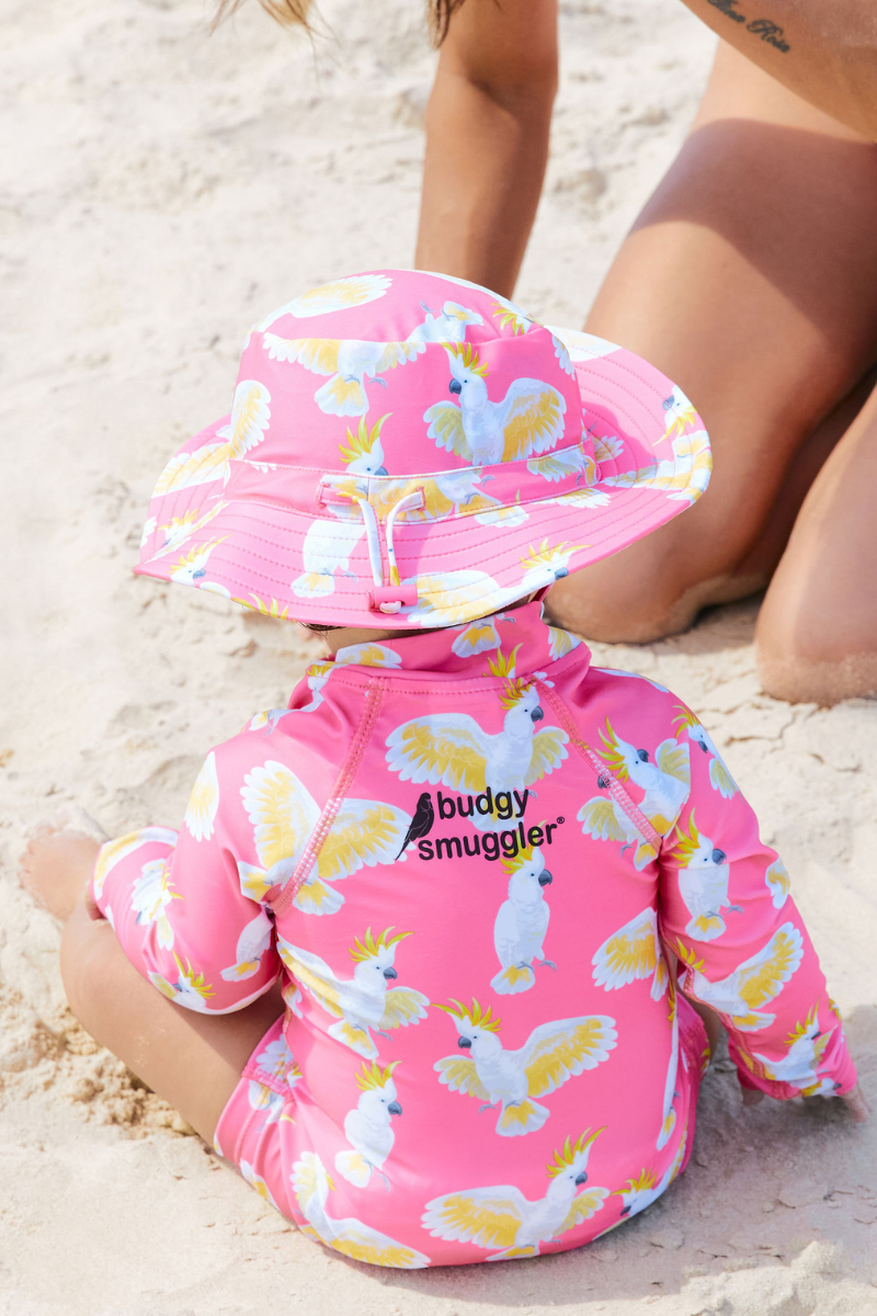 Long Sleeve Kids Onesie in Cockies UPF 50+