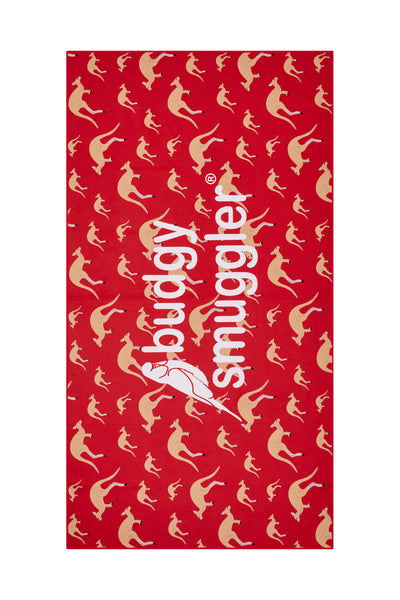 Double Sided Towel in Red Kangaroos