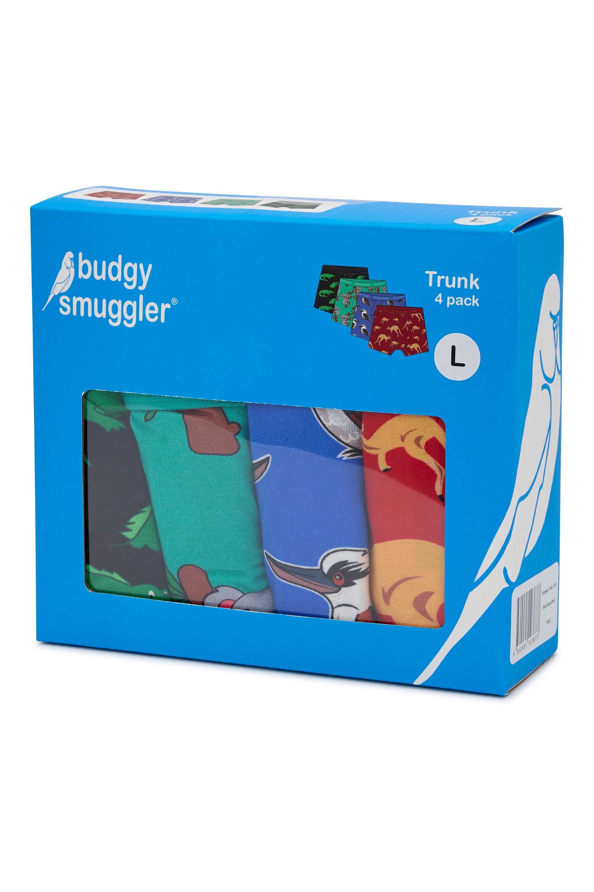 Men's Underwear Trunks 4 Pack in Aussie Animals