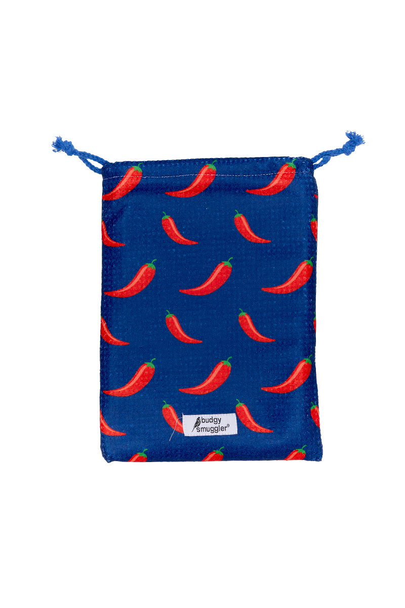 Double Sided Towel in Chilli Willies | Large Logo