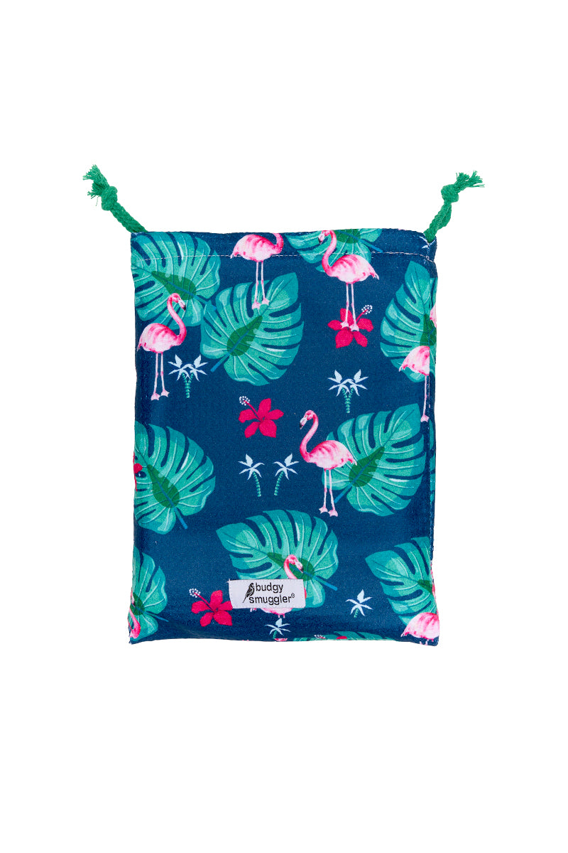 Double Sided Towel in Flamingo | Small Logo