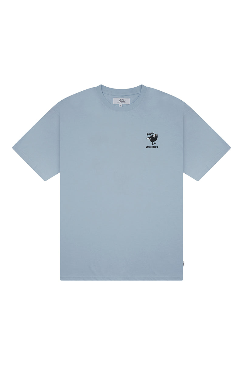 Lightweight Light Blue Tee with Birds Of Australia