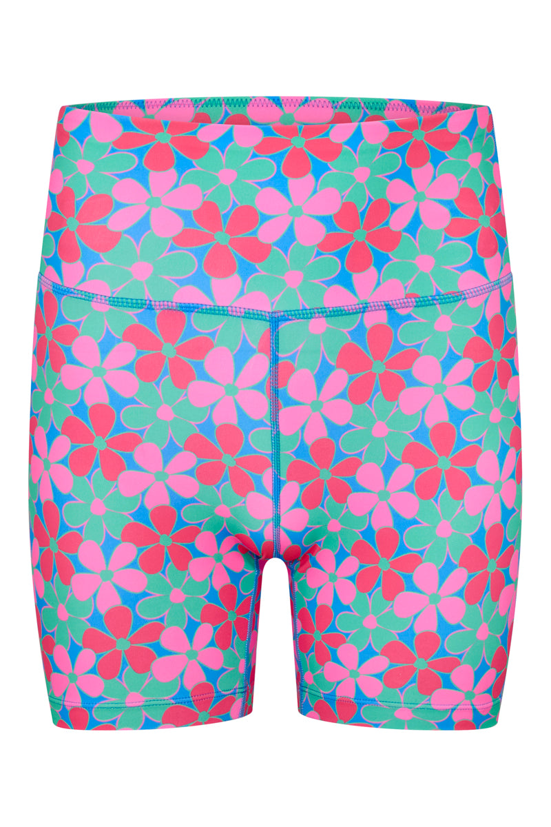 Booty Shorts 2.0 in Fluro Flowers 2.0