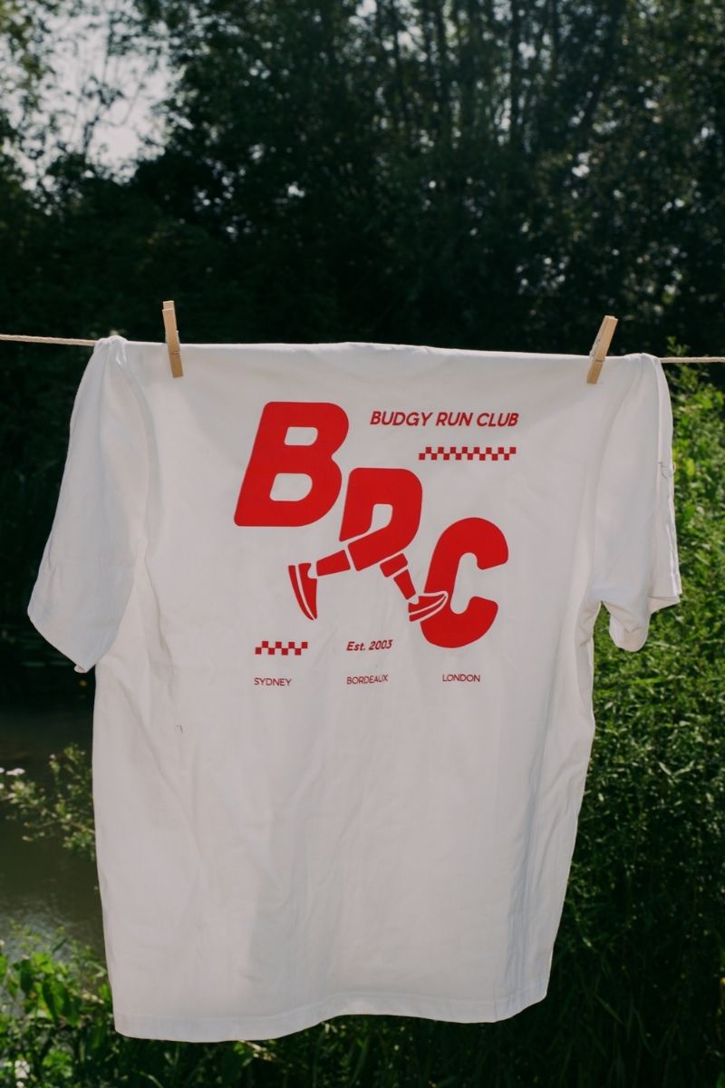 Heavyweight White Tee in Run Club