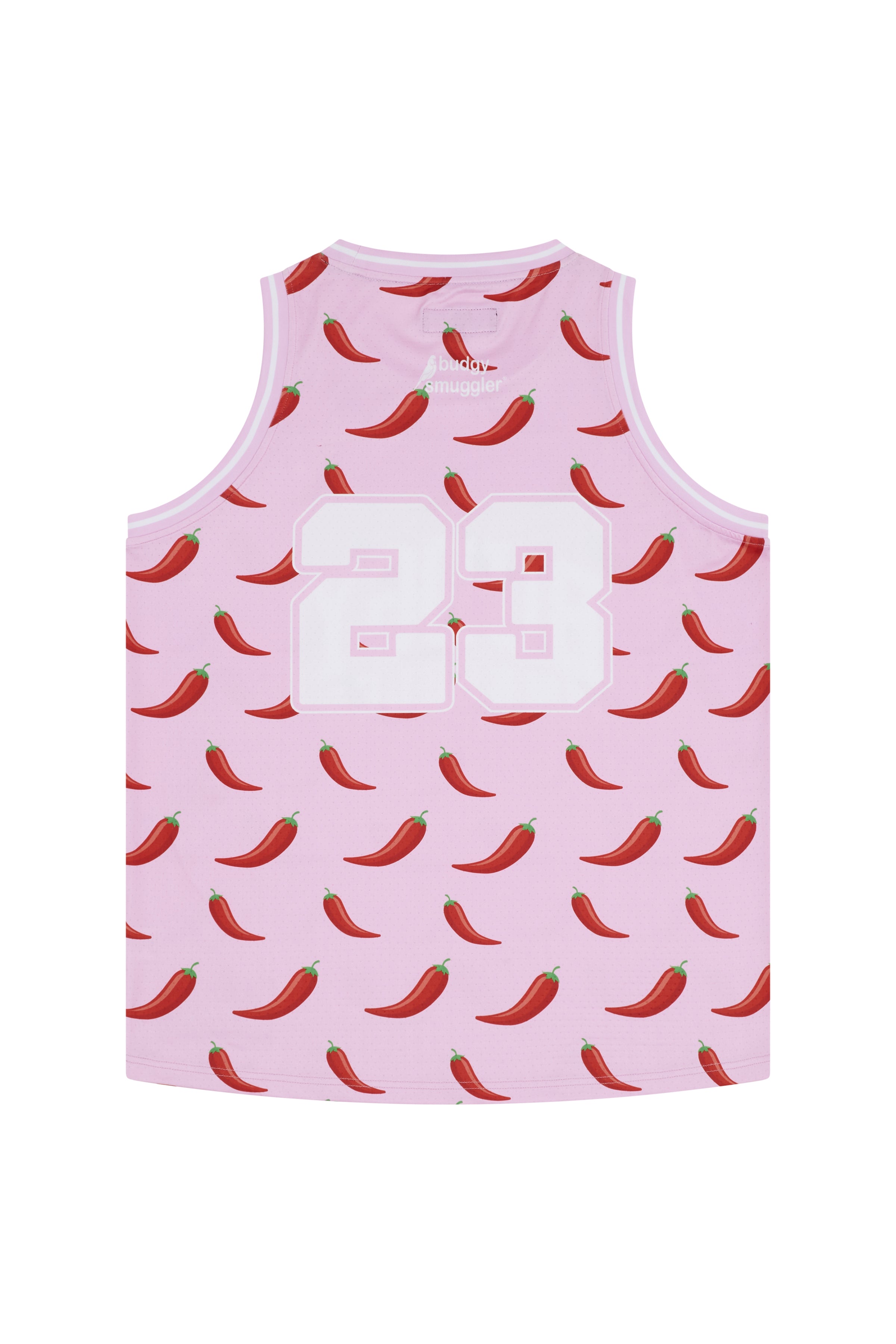 Basketball Singlet in Pink Chilli