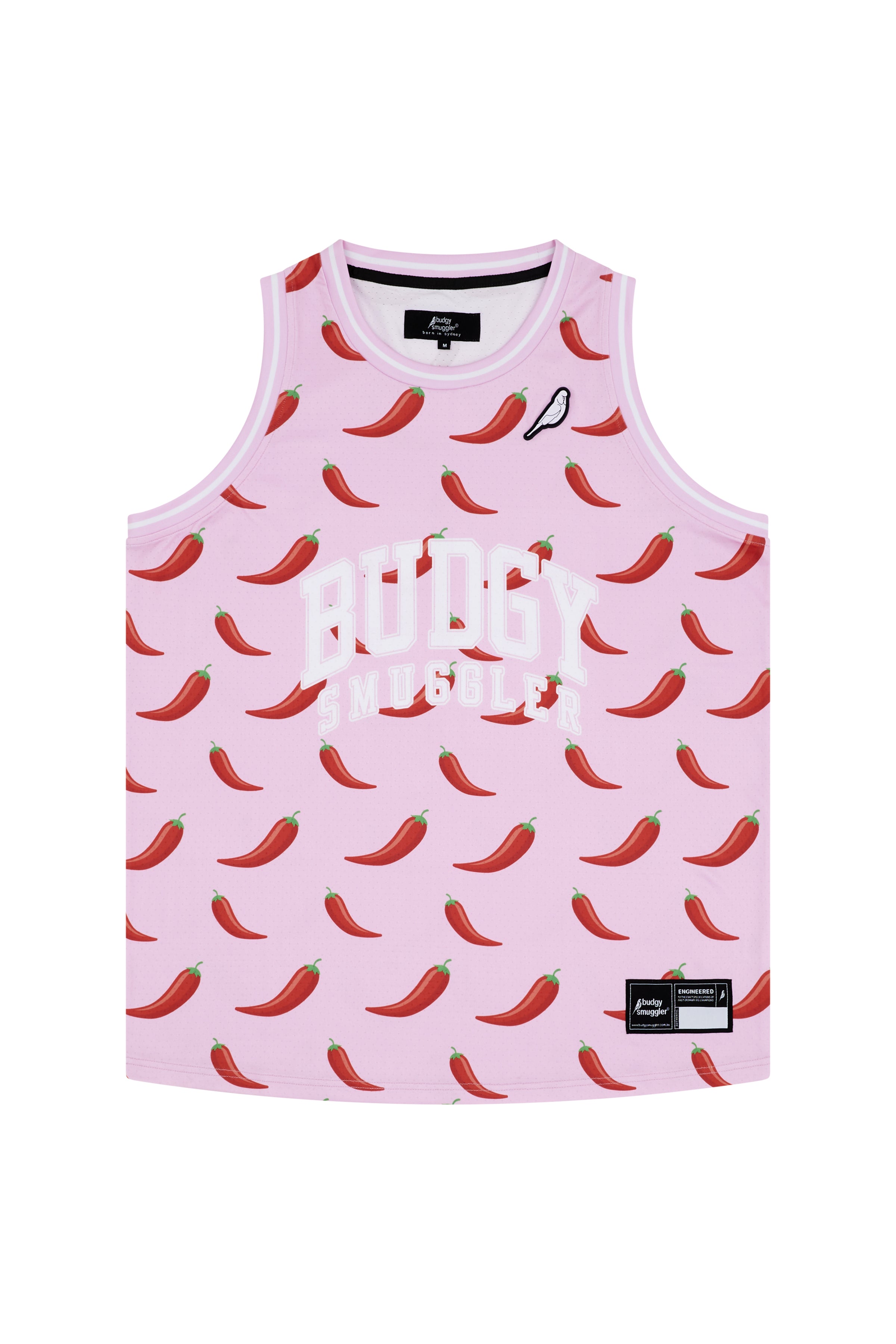 Basketball Singlet in Pink Chilli