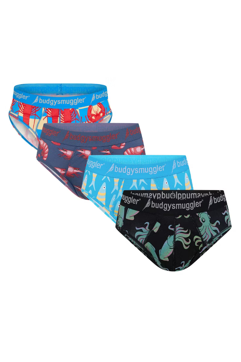 Men's Underwear Briefs 4 Pack in Strong Swimmers