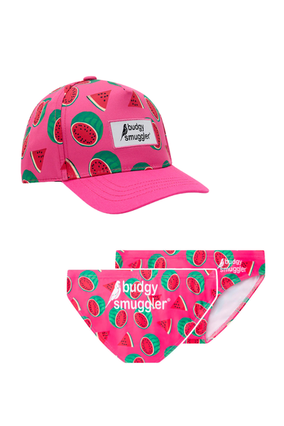 Boys Swim and Cap Bundle In Watermelon