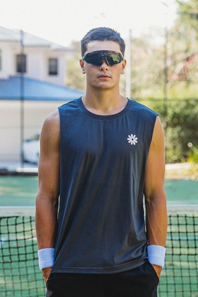 Charcoal Singlet with Summer