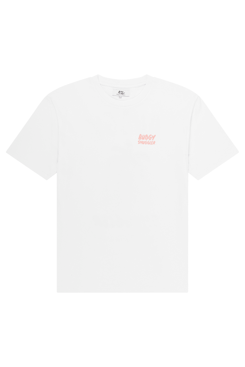 White Tee with Summer Dolphin Beer