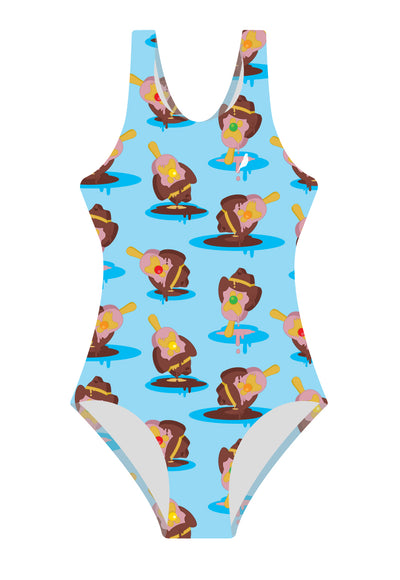 Girls One Piece in Blue Bubble O'Bill