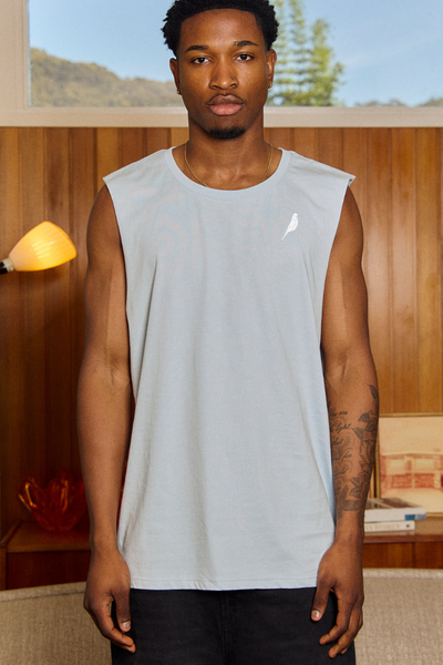 Light Blue Singlet with Budgy Arch logo