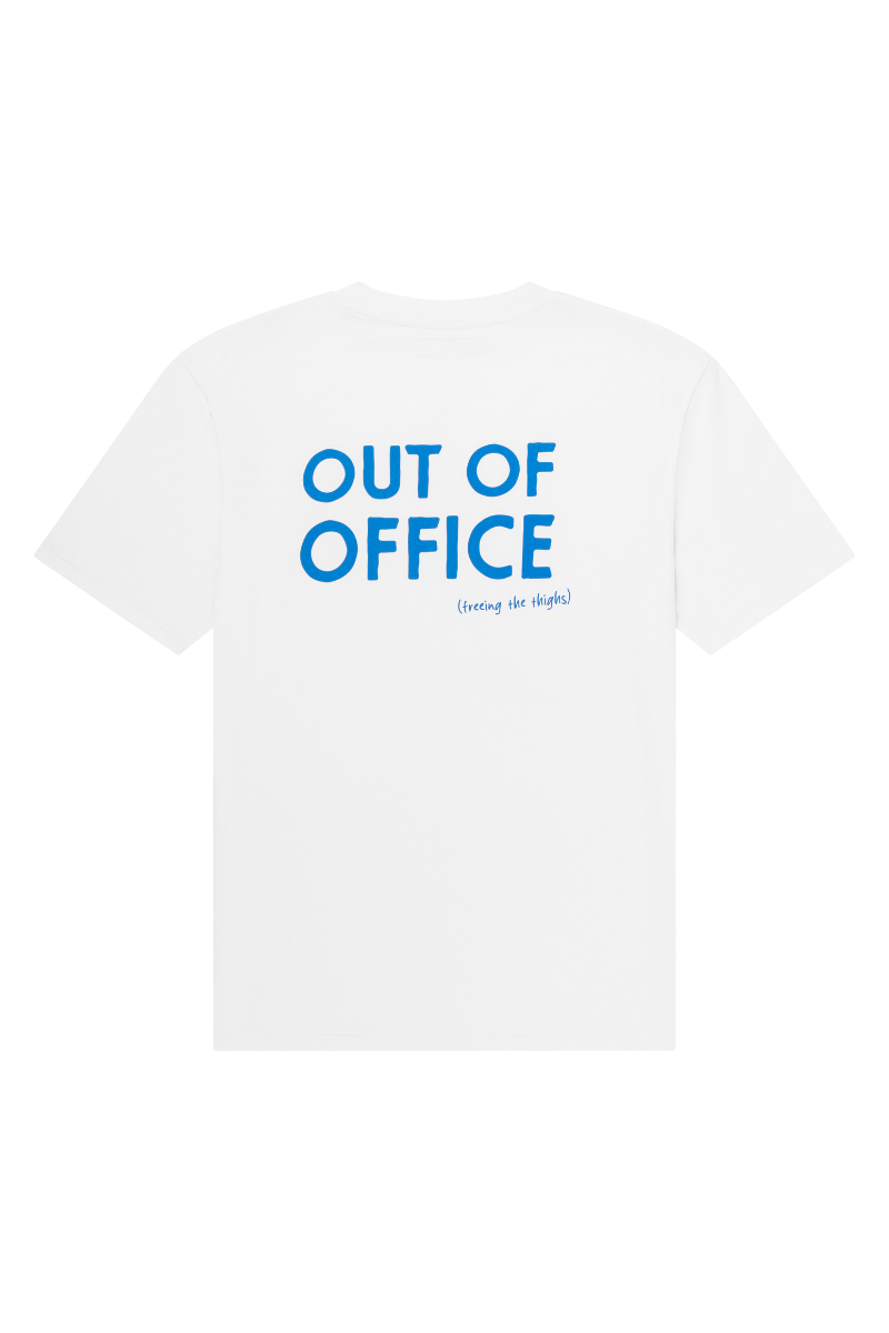 White Tee with Out of Office