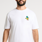 White Tee with Pro-Pineapple Crew