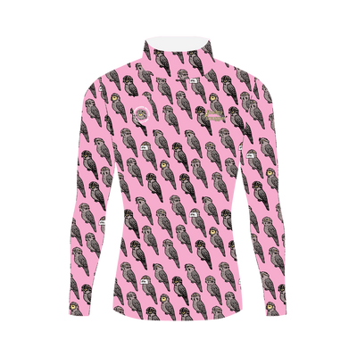 The Tawny Frogmouth Adults Rash Vest Pink | Made to Order