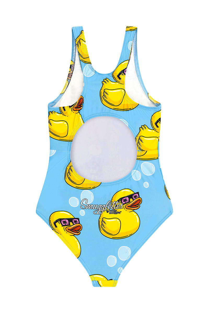 Girls One Piece in Mulga Rubber Ducks