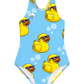 Girls One Piece in Mulga Rubber Ducks